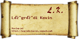 Légrádi Kevin névjegykártya